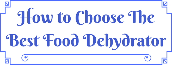 How to Choose The Best Food Dehydrator